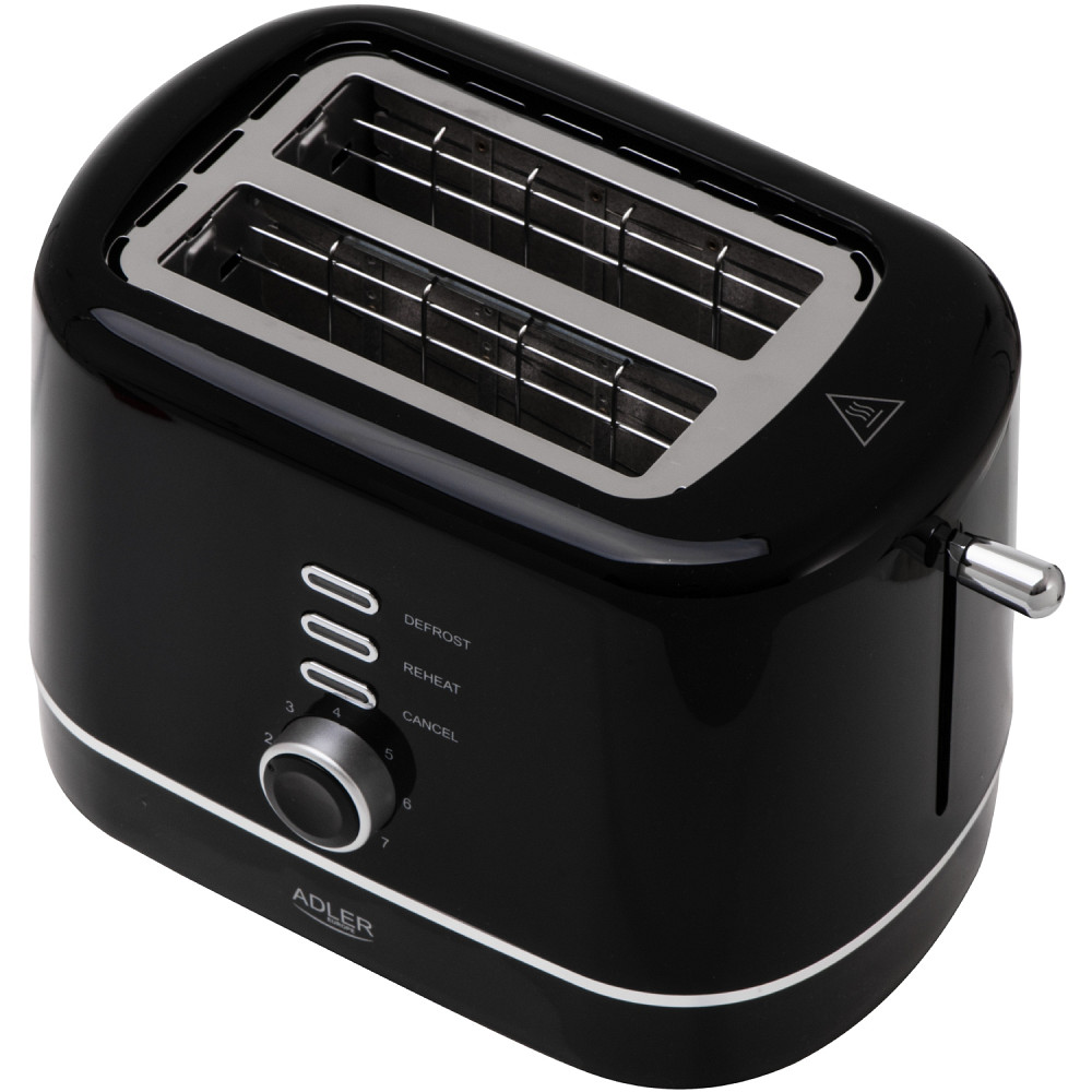 Тостер Adler AD 3224 black 850Вт/ 2 відділення/7 режимів підсмажування/розморожування/підігрів булок Вінниця - фото 4