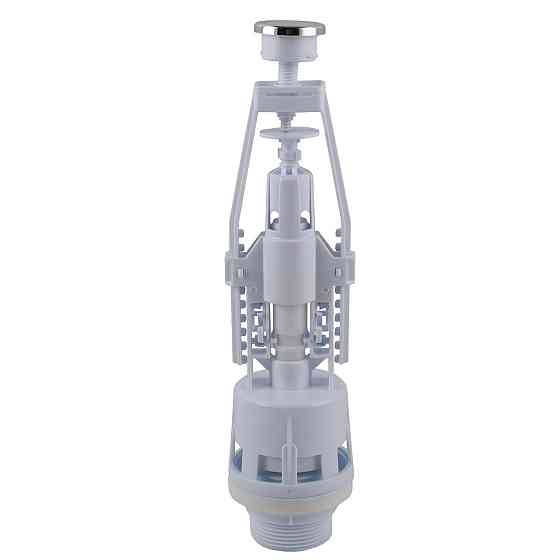 Сливной клапан бачка унитазу OPTIMUM с одним режимом слива (хромированная кнопка) OPTI 0410 (000031458) Киев