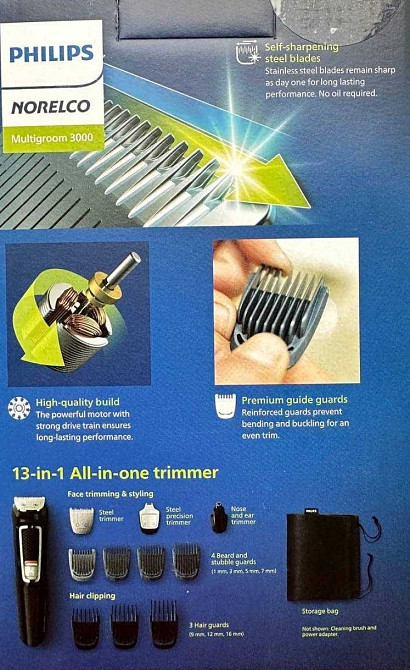 Машинка для стриження + тример Philips MG3740/40 10 насадок Нові! Київ - фото 5