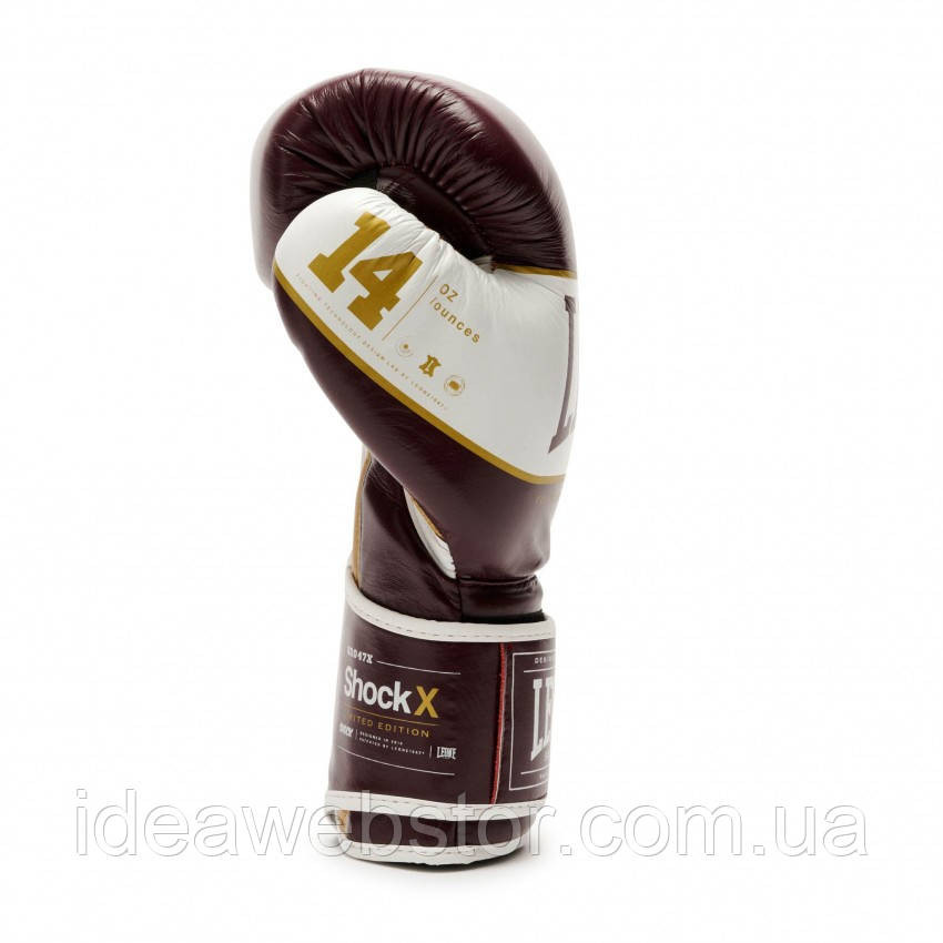 Боксерские перчатки Leone Shock X Bord кожаные тренировочные для бокса и фитнеса 12 ун. Киев - изображение 5