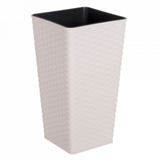 Вазон Ротанг 16*16*30см квадратний біла троянда Алеана Житомир - изображение 1