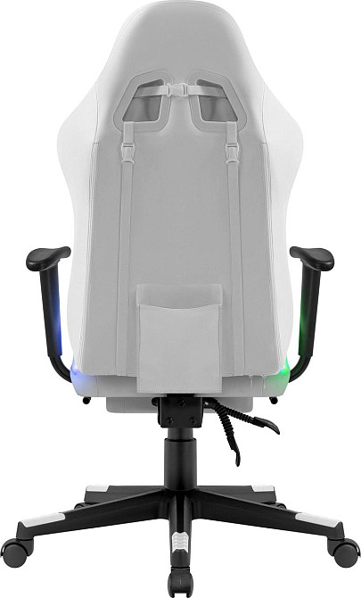 Геймерське крісло Defender Watcher поліуританове з RGB підсвічуванням та підніжкою (Біле) Вінниця - фото 5