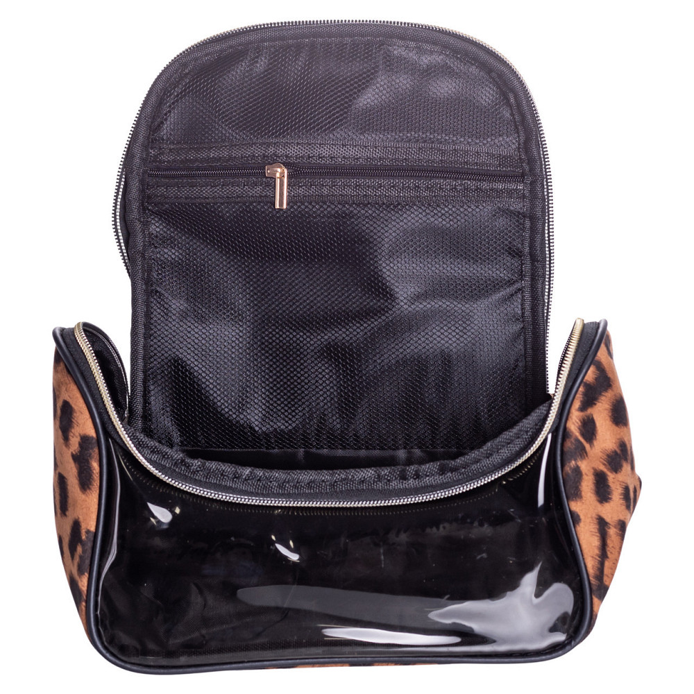 Набір велюрових жіночих косметичок для дому 2 (шт) дорожня косметичка в сумку для косметики, макіяжу, ліків, пензлів Леопард Київ - фото 10