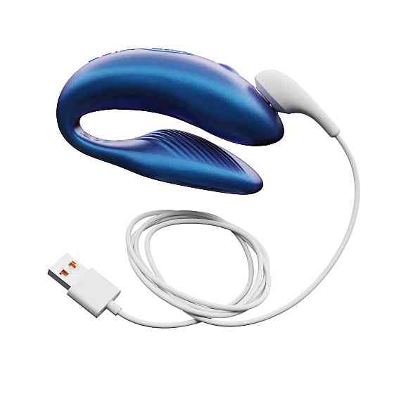 Смарт-вибратор для пар We-Vibe Chorus Cosmic Blue, сенсорное управление вибрациями сжатием пульта Sex Aura Киев