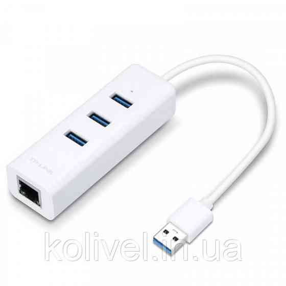 Адаптер TP-Link UE330, USB 3.0 to Gigabit, 3-Port USB 3.0 Hub, 1 USB 3.0 connector, 1 Gb, 3 USB 3.0 (UE330) Киев