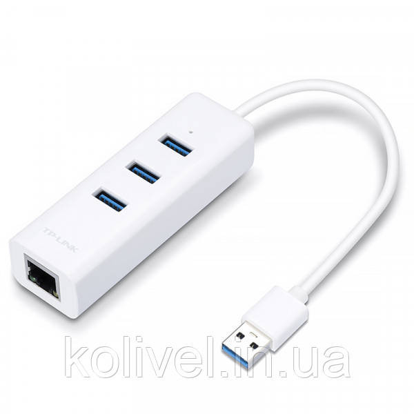 Адаптер TP-Link UE330, USB 3.0 to Gigabit, 3-Port USB 3.0 Hub, 1 USB 3.0 connector, 1 Gb, 3 USB 3.0 (UE330) Киев - изображение 1