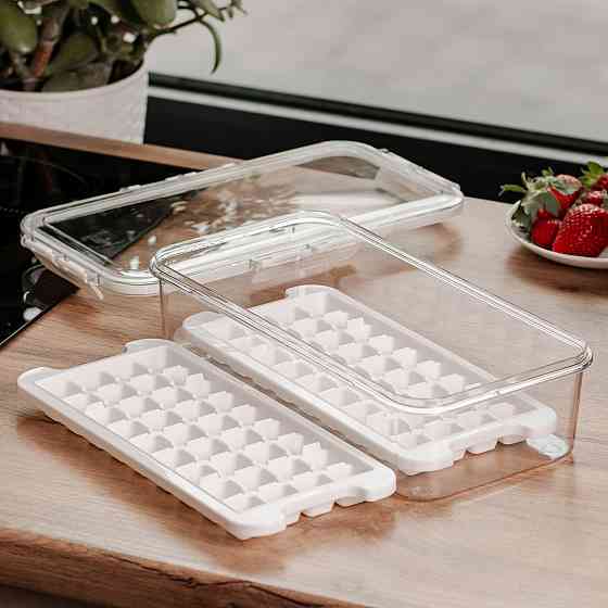 Yiwu Контейнер для заморозки льоду з кришкою 72 відсіку 30.5х16х7.5 см харчовий контейнер пласт Коломыя