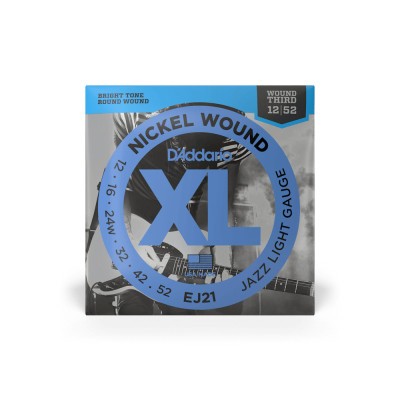 Струни для гітари D'Addario XL Nickel Wound Jazz Light (12-52) (EJ21) Вінниця - фото 1