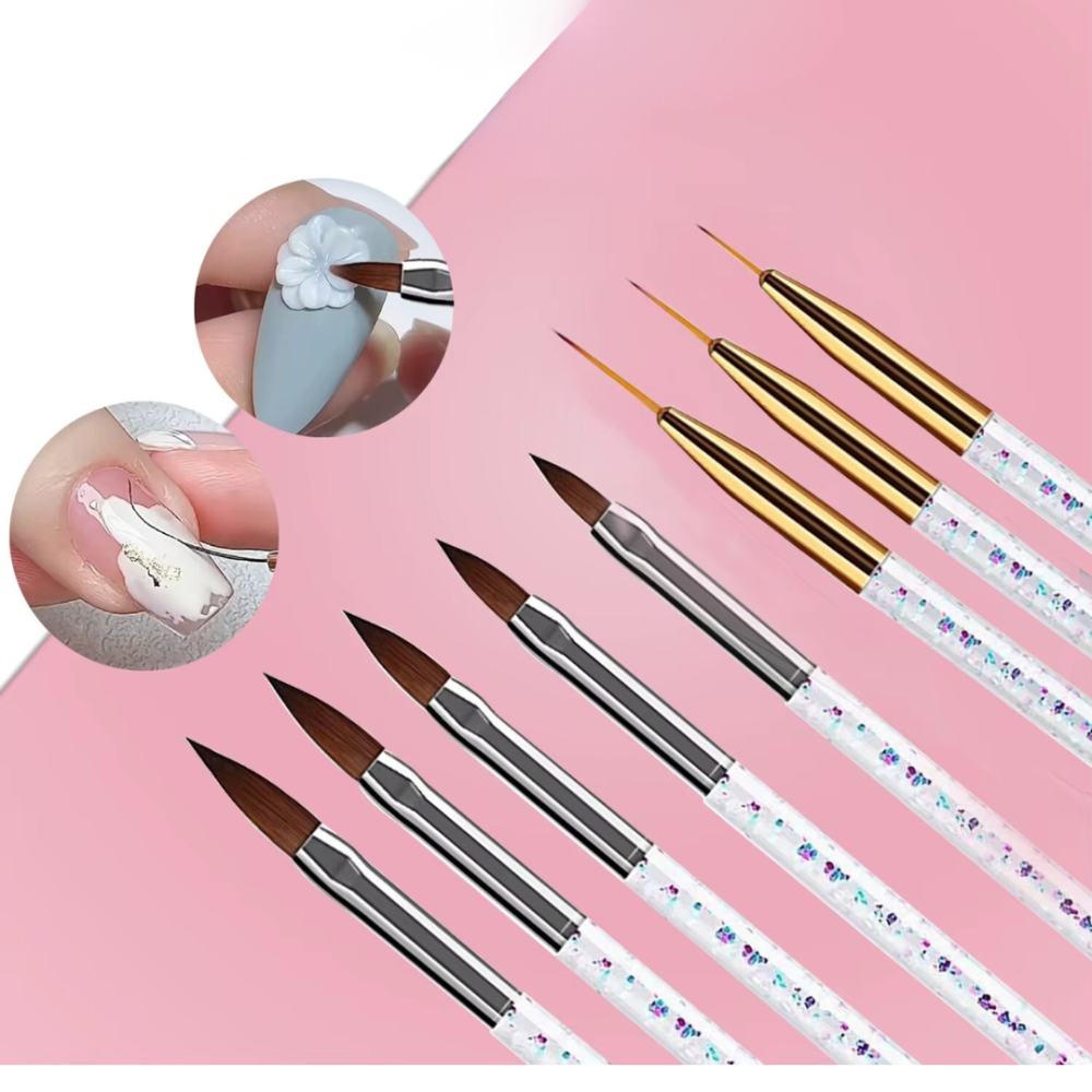Набор кистей для маникюра и педикюра профессиональный набор для нейл-арта 31 шт Каменец-Подольский - изображение 9
