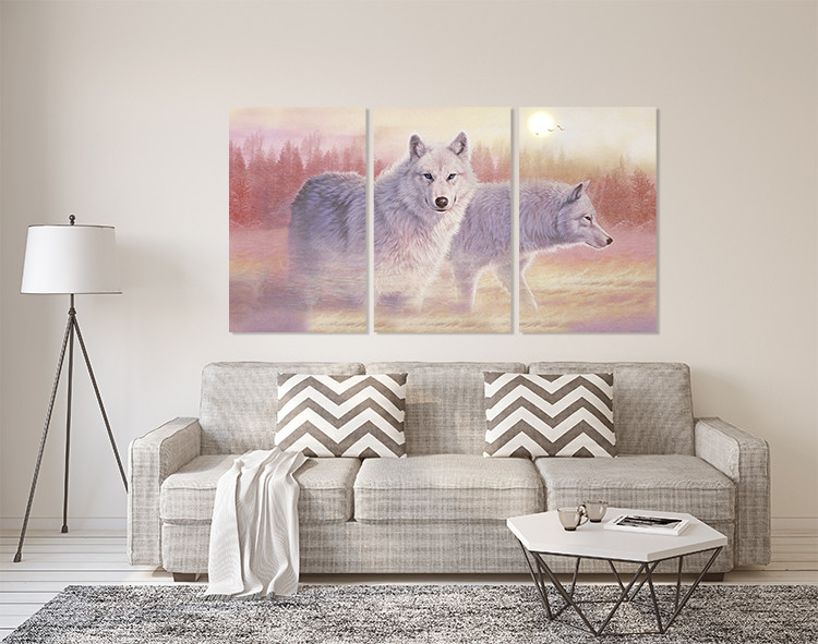 Модульная картина в гостиную / спальню  Вовки     ART-313_3A 70х130 см Киев - изображение 2