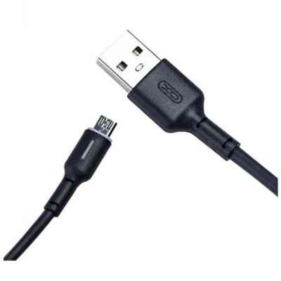 Дата кабель USB 2.0 AM to Micro 5P 1.0m 3A black XO (NB112-M-BK) Винница