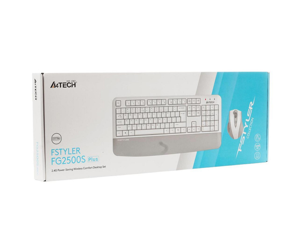 Комплект (клавіатура, миша) бездротовий A4Tech Fstyler FG2500S Plus White ( 21742 ) Харків - фото 7