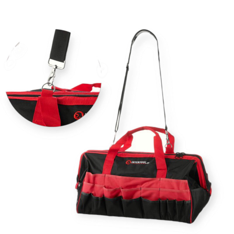 Сумка для инструмента 495х267х343мм 20 карманов черно-красная Мукачево - изображение 4