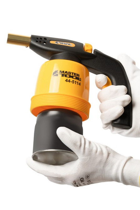 MASTERTOOL Лампа газова паяльна MASTERTOOL п'єзопідпал Ø 20 мм/1300°С 1.3 кВт 94.6 г/год 44-511 Коломия - фото 6
