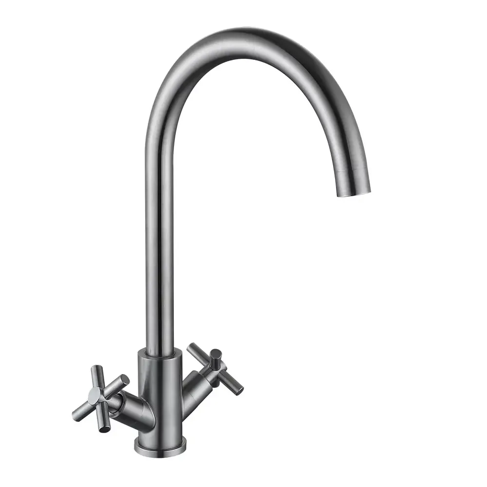 Смеситель для кухни двухвентильный WEZER VAL4A-10 сатин Киев - изображение 2