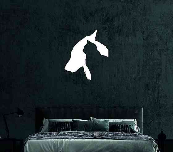 Декоративне настінне Панно «Кіт та Собака», Декор на стіну 90*78 см, Білий Київ