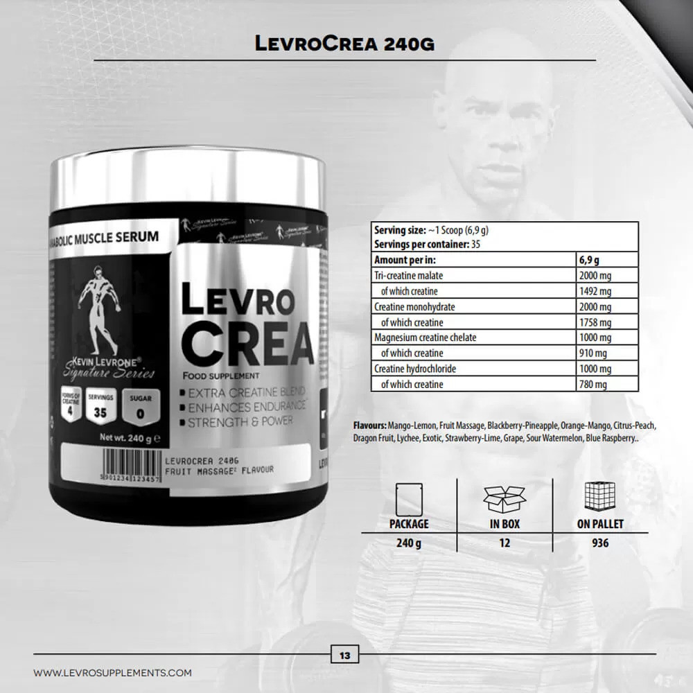 Креатин Kevin Levrone Levro Crea 240 g (Dragon fruit) Луцьк - фото 2