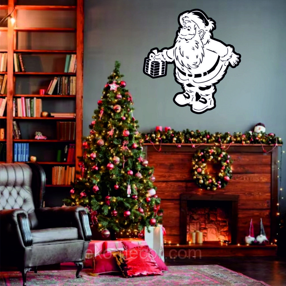 Декоративное настенное Панно «Дед Мороз», Декор на стену Киев - изображение 3