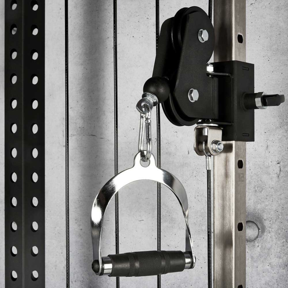 Ручка York Fitness для тяги з гумовою рукояткою, хром Киев - изображение 5