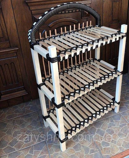 Полка из дерева плетеная на 3 яруса Киев - изображение 3