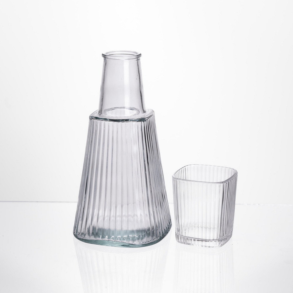 Yiwu Глечик 1 літр зі склянкою 1 шт по 200 мл Прозорий HP-19-PYF-1 Коломия - фото 1