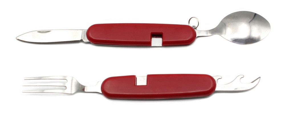 Туристичний столовий прилад, червоний, A674 малий Дніпро - фото 2