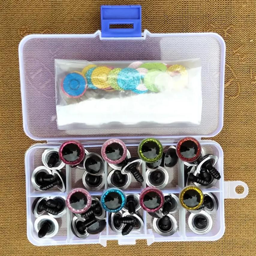 3d Глаза для игрушек 16 мм цветные винтовые с фиксатором 40 шт. Киев - изображение 4