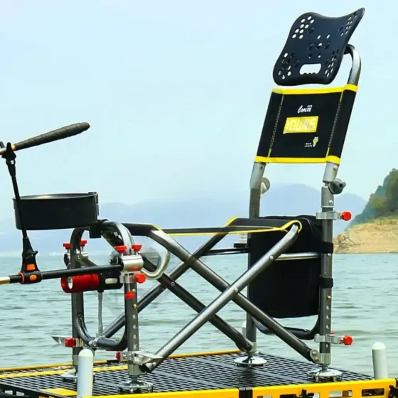 Складной телескопический стул до 150 кг, ven-1252 / Стул для рыбака / Складное кресло Коломия