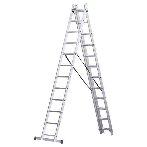 Драбина розкладна універсальна 3×12 щаблів 7.89м SIGMA (5032374) Київ