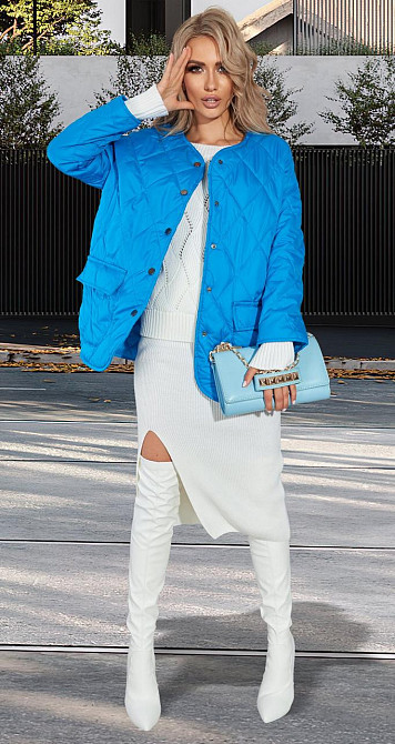 Стьобана куртка з накладними кишенями (42) Київ - фото 2