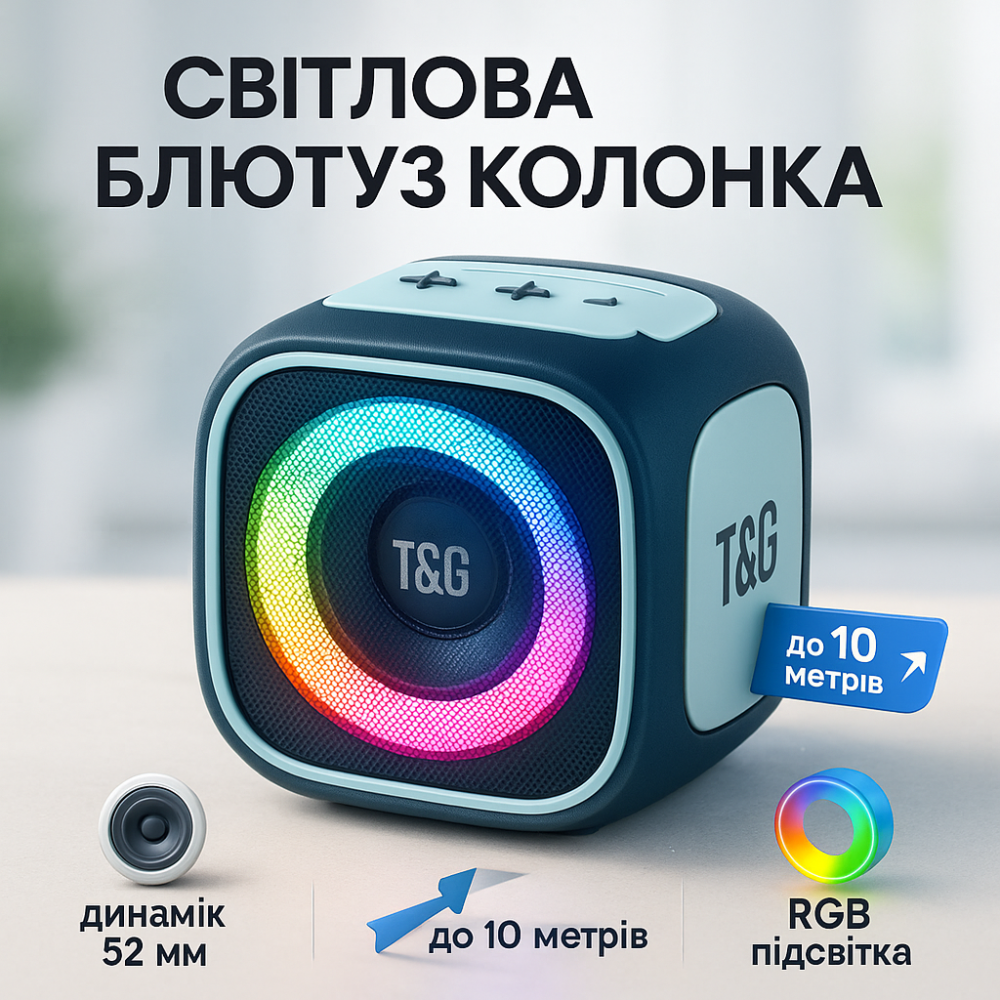 Bluetooth колонка з функцією радіо TG359, Портативна Bluetooth колонка AUX для вечірок на дачі XP-30 Львів - фото 17