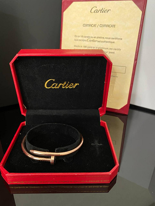 Cartier браслет цвях позолота / подарункове паковання Одеса - фото 4