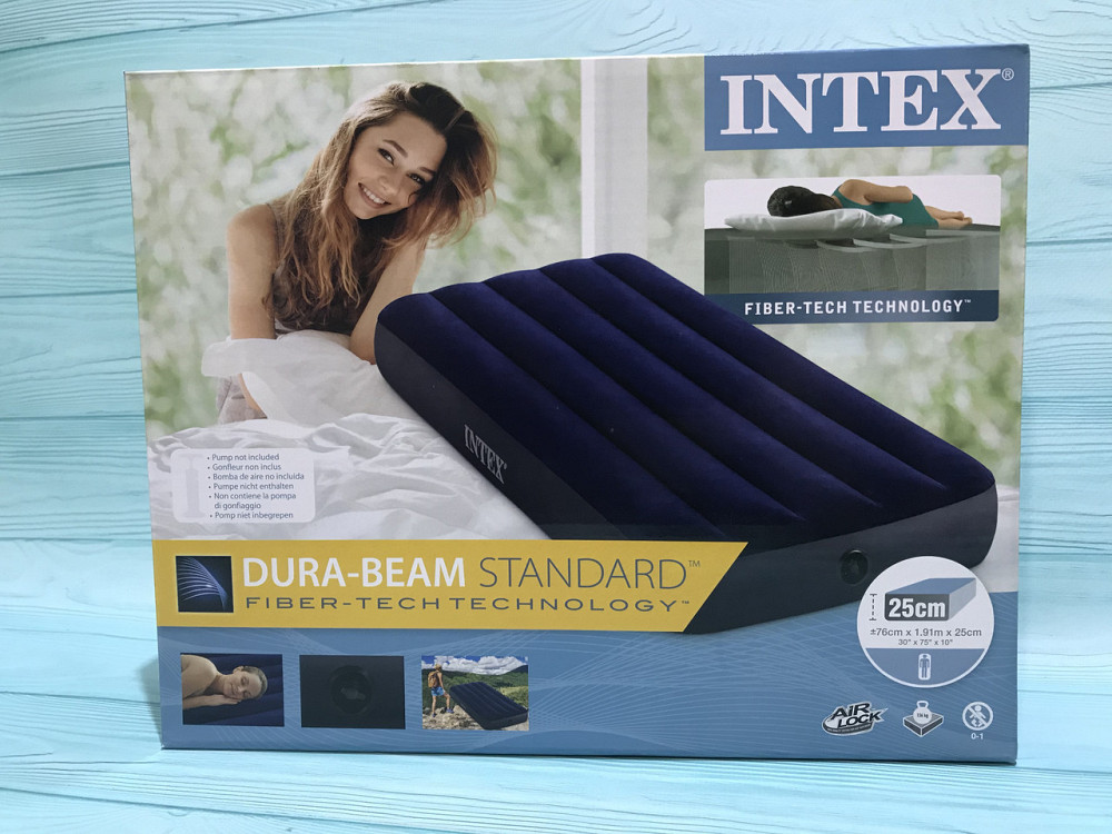 Матрац надувний Intex односпальний 191x76x25 см (64756) Чернигов - изображение 1