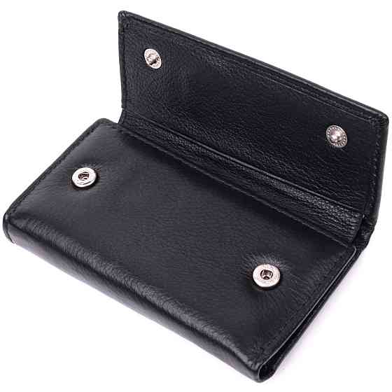 Практичная ключница из натуральной кожи ST Leather 22483 Черный Киев