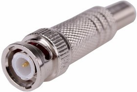 Штекер BNC на кабель, с пружиной, латунь Полтава - изображение 1