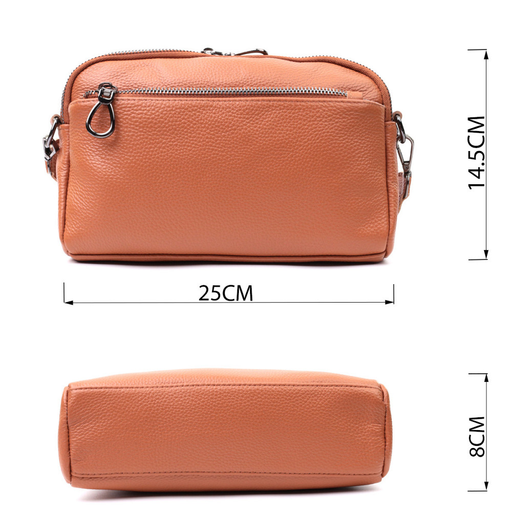 Вместительная сумка для женщин с карманами из натуральной кожи Vintage 22601 Коричневая Киев - изображение 3