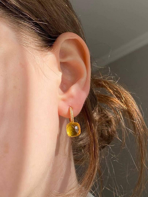 Помелато / Pomellato сережки з жовтим кристалом Одеса - фото 2
