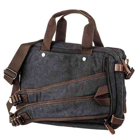 Сумка-трансофрмер текстильная Vintage 20144 Черная Киев