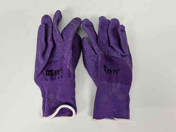 Господарські рукавички зі стрейчева покрита спіненим латексом No379 (12 пар) Харків