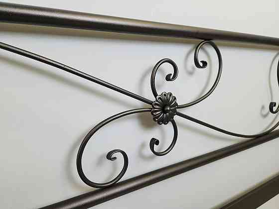 Двуспальная металлическая кровать Хризантема от ТМ Теnero 180х190, Щит ДВП, 1 ящик Харьков