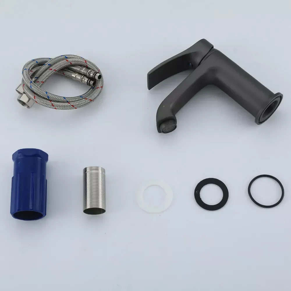 Змішувач для умивальника Frap F1075-9 графіт Київ - фото 9