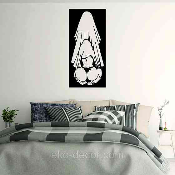 Декоративное настенное Панно «По взрослому», Декор на стену 110*51 см, Черный Киев