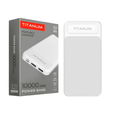Павербанк 10000 mAh Titanum TPB-912-W білий Житомир