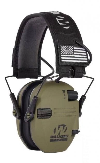Тактичні навушники на шолом Walkers Razor + кріплення OPS Core (Чебурашки) Оливковий Вінниця - фото 3