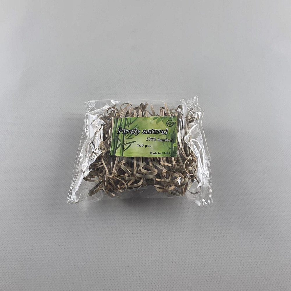 Бамбуковые деревянные шпажки с узелком 6см,100 шт (1 пачка) Харьков - изображение 2