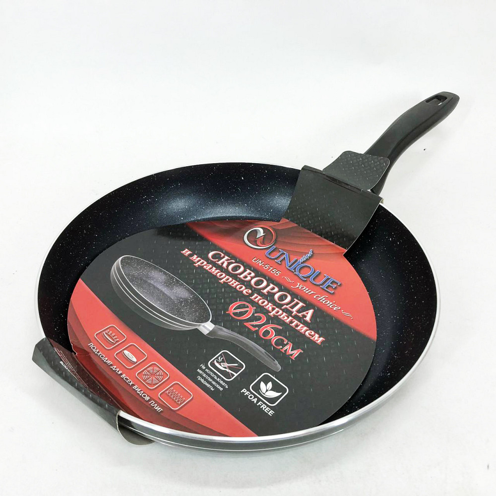 Качественная сковорода для жарки UNIQUE, Идеальная сковорода Качественная для дома YU-87 Львов - изображение 7