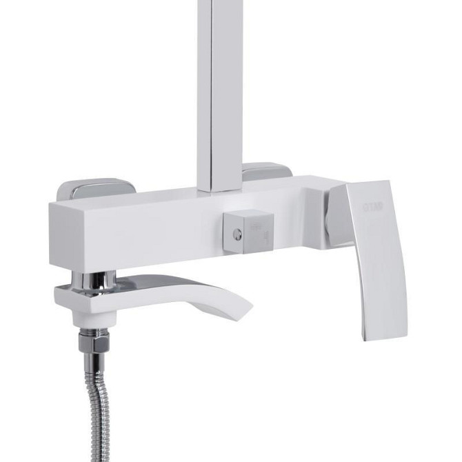Душевая система из латуни Qtap Swan Cascada на три потребителя (с изливом) QTSWA111CRW45570 Chrome/White Харьков - изображение 4