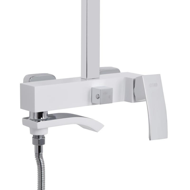 Душова система з латуні Qtap Swan Cascada на три споживачі (з виливом) QTSWA111CRW45570 Chrome/White Харків - фото 4