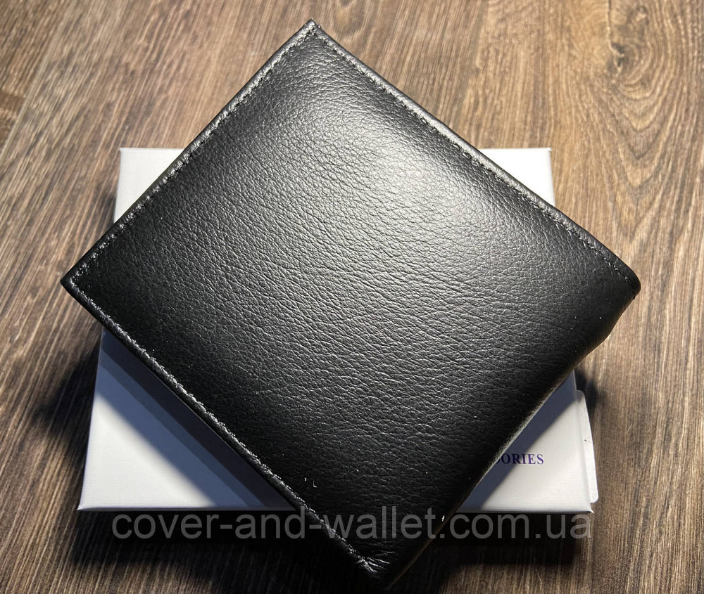 Небольшой мужской кожаный кошелёк для купюр карточек и монет SТ 154 Киев - изображение 3