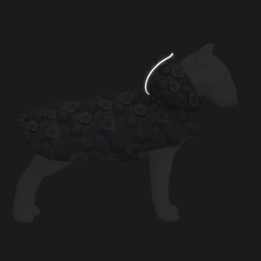 Дощовик-накидка з капюшоном для собак WAUDOG Clothes, малюнок "Інжир", А 23-26 см, B 30-36 см, С 15-20 см Київ - фото 5